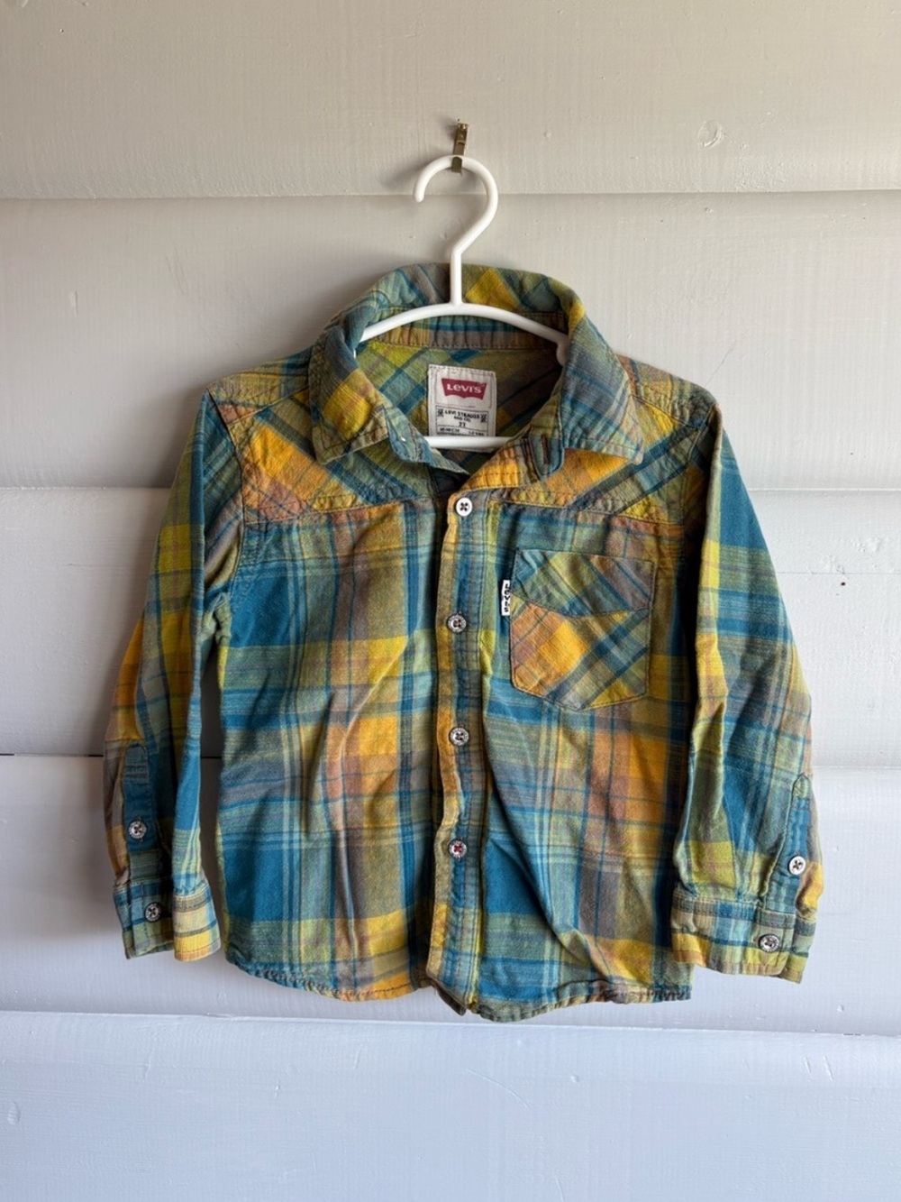 Levi’s Plaid Button Up Shirt 2T Cotton Toddler